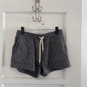 Vuori Charcoal Heather Knit Drawstring Athletic Shorts